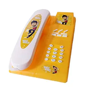SIZZLER TOYS Presents Kids Musical Telephone LANDLINE Mobile Set / IT Comes in 4 Different Colours / Battery Operated Sound and Light Toy Phone