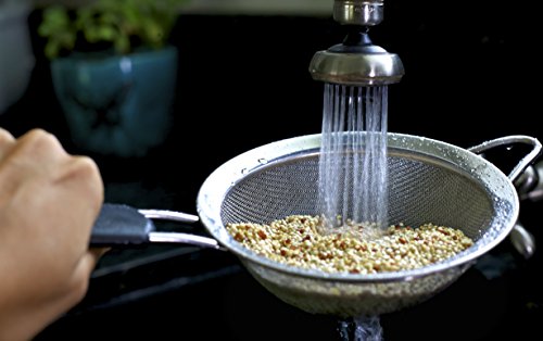 Erstklassiger engmaschiger Seiher aus Edelstahl von LiveFresh – 19,5 CM – Seihen & sieben Sie Quinoa, Reis, Mehl, Nudeln und vieles mehr mit dem stärksten und zuverlässigsten großen Sieb, das erhältlich ist - 4