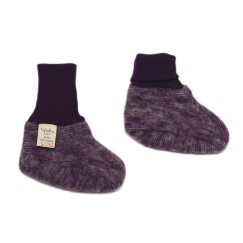 Cosilana Booties - 0-3 months (Height 19-23) (50/56) - Lilac-Melange