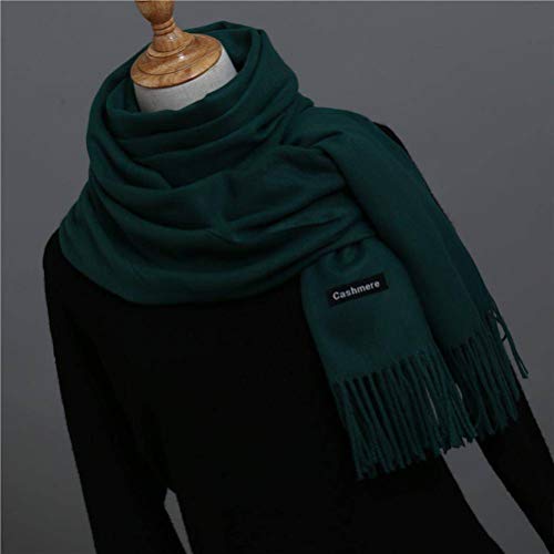 Preisvergleich Produktbild Elegent Dress-scarf Normallacknachahmungkaschmirschal Weiblicher Einfarbiger Schal-Winterschellfisch Der Art und Weise Wilder Warmer Schalquaste Roter, Jaspis, 200 * 70 cm