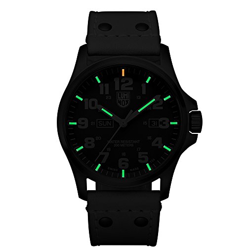 Luminox Atacama Field Day Date Men's Quartz watch with Black dial featuring LLT Luminox light Technology 45 millimeters Stainless Steel case and Brown Leather Strap  XL.1925