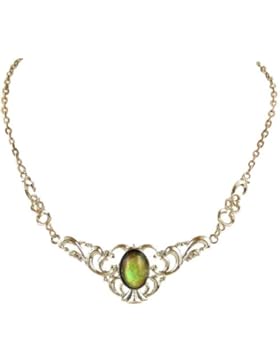 Collier im Jugendstil - Antikschmuck Replikat - Ornamentales Design Vitrail - Mystic Topaz Design