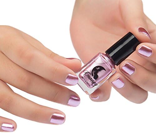 Huich Craney Mirror Nail Polish Plating Silver Paste Metal Color Stainless Steel (Pink)