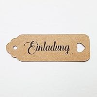 25 Geschenkanhänger Etiketten Herz Einladung