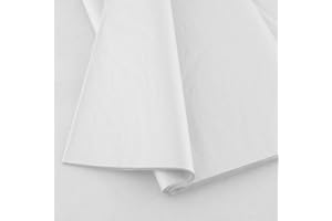 GOOD STUFF Lot de 10 feuilles de papier de soie blanc – Dimensions 66 cm x 50,8 cm – Parfait pour les emballages cadeaux, le bricolage et l'artisanat (blanc)