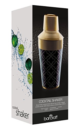 BarCraft Cocktail-Shaker Metall, 650 ml, Messing-Optik - 4