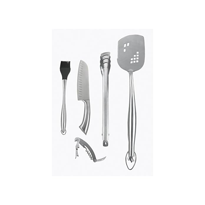 Napoleon Pro 5 Teiliges Grillbesteck Aus Edelstahl