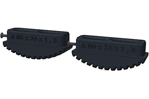DRUCK SOLUTIONS 2x Leiterfüsse Ersatzfüße Set Für Leiter Innenschuhe In Vielen Größen Bzw. Holmabmessungen Erhältlich Aus TPU inkl. Bohrschraube für Sprossen- und Stufenleitern Außenmaße 66x24 Innenmaße 63x21 (66x24)