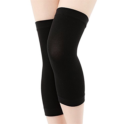 Preisvergleich Produktbild Icytail Elastische Kniebandage-Kompression Knieschoner-Knieschützer,Atmungsaktive Kniestütze für Damen & Herren, Muskelstabilität & natürliche Bewegung beim Sport und im Alltag (L:42-49cm, Schwarz)