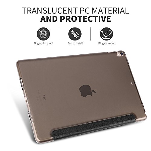 Boriyuan Ipad Pro 9.7 Hülle Smart Case Cover ultra slim Schutztasche aus PU Leder für Ipad Pro 9.7 Zoll mit Standfunktion, Auto Sleep Wake up, Displayschutzfolie und Stylus auch inklusive (Schwarz) - 2
