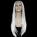Elegant Hair - 22" Ladies 3/4 WIG Half Fall Clip In Hair Piece STRAIGHT Platinum Blonde #16/60 250g