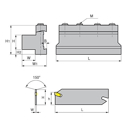 1 Stück Abstechschwert POX-2-26 * Schwerthöhe 26mm, Stechbreite 2mm,kompatibel mit Iscar GTN-2 - 2