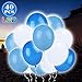 Produktbild OOTOO 40pcs LED leutende Luftballons 12 Zoll mit eigenem Schalter Party Artefakt, 24 Stunden Leuchtdauer, für Party, Geburtstag, Hochzeit, Festival, Weihnachten usw.(Blau & Weiß II)