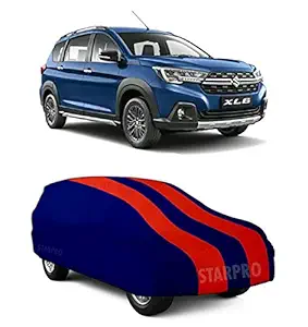 GUBBINS Water Resistant & Heatproof Car Cover Compatible with Maruti Suzuki XL6 Variants All Weather Cover (Red Without Mirror)