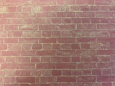 SM DOLLS HOUSE WEATHERED RED BRICK EXTERIOR PAPER 20" X 30" WALLPAPER MODELLING PAPER