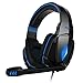 Produktbild EasySMX 3.5mm Stereo Gaming Kopfhörer Headset-Stirnband mit Mic Volume Control für PC-Spiele (Schwarz+Blau)