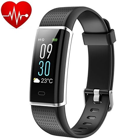 Fitness Tracker HR, Unchained Warrior® INSPIRE Smart Watch | Bluetooth &amp; GPS-enabled Steps Counter | Monitor Sleep, Heart Rate &amp; Calories | Perfect Waterproof Sports Accessory for Men, Women and Kids (Black)
