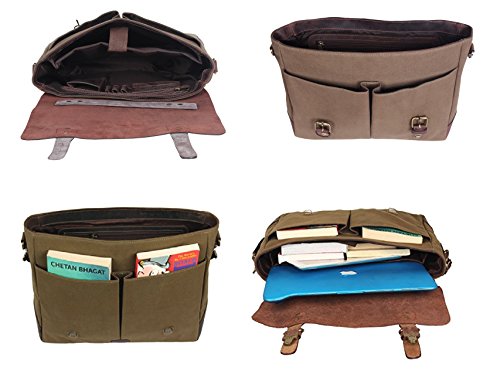 Rustic Town Pr  mie Qualit  t Handgemacht Traditionellen Leinwand Umh  ngetasche Schultertasche Schulranzen Kuriertasche Notebooktasche Laptoptasche M