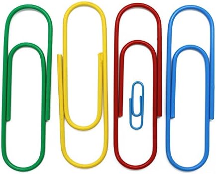 Large Paper Clips, Paper Clamps for Office School, Bookmarks, 3.94 inch, 4 Packs, One Pack 0f 12 Assorted Colors