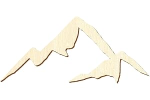 BÜTIC GMBH Holz Berg Mountain 2 - Deko Basteln 5-50cm, Größe:22cm, Pack mit:1 Stück