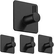 4 Stück Handtuchhaken Handtuchhalter Wandhaken Klebehaken Selbstklebend aus Edelstahl, Ohne Bohren, Rostfrei, 