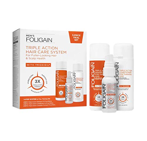 Foligain Kit Anticaduta - Tripla azione al Trioxidil 10% Per Uomo
