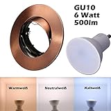 Einbau-Strahler: Rund schwenkbar Druck-Guß Kupfer