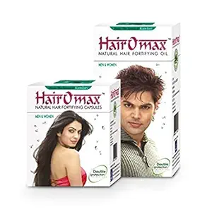 NUPAL AYURVEDA Hairomax Hair Oil and Capsule Combo Pack for Men and Women