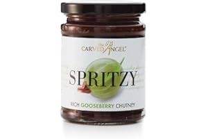 THE CARVED ANGEL Carved Angel Spritzy Rich Gooseberry Chutney, 330 g