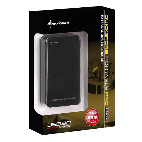 Sharkoon Quickstore Portable Pro USB 3.0 Gehäuse für 2,5 Zoll (6,4 cm) SATA Festplatte inkl. Backup Funktion schwarz - 5