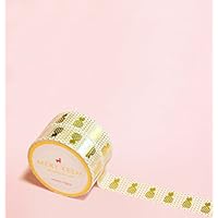 ANANAS GOLD WASHI TAPE Idéal pour scrapbooking • Stickers Fonctionnels pour Planner • Deco • Planning et Organiseur • Masking Tape • Papeterie • Washi Tape • Stickers pour Journal • DYI • Adhésif