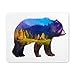 Produktbild BGLKCS Double Exposure Grizzly Bear Non-Slip Rubber Mauspads Gaming Mouse Pad