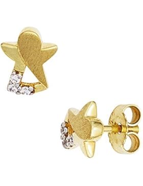 Kinder Ohrstecker Schutzengel mit Zirkoniasteinen Ø ca. 8 x 6 mm