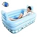 Produktbild Doppelte aufblasbare Badewanne der Leute Tragbare Badewanne Erwachsener faltender Pool Erwachsener eingedickter Badeeimer Schwimmbad einfach zu lagern Badefass Aufblasbare Badewanne ( Color : Without cover , Size : Foot pump )