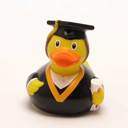 DUCKSHOP | Akademiker Badeente | Quietscheente | L: 7,5 cm - 2