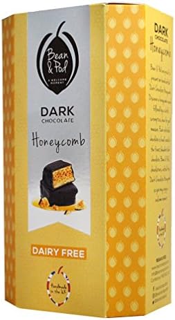Vegan Dark Chocolate Honeycomb Luxury Chocolate Impulse Collection Handcrafted in the UK by Bean &amp; Pod, Vegetarian