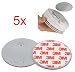 Produktbild 5er Set Magnetbefestigung als Zubehör für ABUS Rauchmelder und Hitzewarnmelder - RWM50, RWM250, RWM120, RM10, RM15, RM20, RM40 - nur für glatte Flächen (nicht für Rauhfaser oder losen Putz)