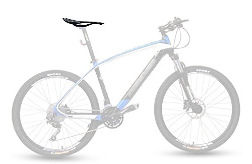 Mountainbike Sattel, Alle Kohlefaser 3K Glossy Fahrradsattel für Stadt/Rennrad/MTB (Mountainbike)/BMX, Schwarz, iParaAiluRy - 6
