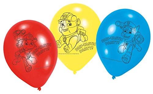 76-teiliges Party-Set Paw Patrol – Teller Becher Servietten Tischdecke Tüten Einladungen Girlande Trinkhalme Luftballons Masken - 6