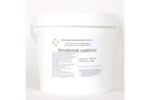BINOA Weissfeinkalk. Gebrannter+gemahlener Kalk (Pulver-Kalk) höchstreaktiv im 4,5kg- im Eimer