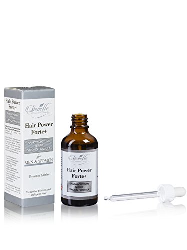 Haarserum Hair Power Forte+ 50 ml. I Haarwachstums-Serum Haarwachstumsmittel I FOR MEN AND WOMEN gegen Haarausfall I Für sichtbar dichteres und kräftigeres Haar I Haar Booster | Haarbooster | Wimpernbooster | Wimpern Booster | Anti-Haarausfall Serum | Haarwachstum beschleunigen I Fülligeres Haar und schnelleres Haarwachstum in wenigen Wochen