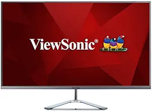 ViewSonic VX3276-MHD-3 (32 Inch) Full HD Resolution, IPS Panel, Frameless Monitor, HDMI, DisplayPort & Mini DP, Refresh Rate 75 Hz, Flicker-Free and Blue Light Filter, Silver