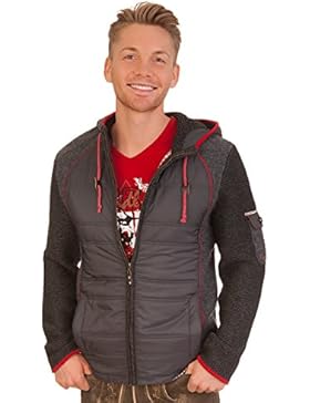 Trachten Strickjacke - EDUARD - dunkelblau, anthrazit