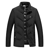 Luckycat Herbst Winter beiläufige Taschen Knopf thermische Lederjacke Oberbekleidung der Männer Winterjacke Steppjacke Daunenjacke Parka Mäntel Jacken