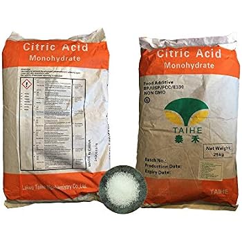 Zitronensäure Lebensmittelqualität E330 - 25 Kg Sack, Als Entkalker & Reiniger