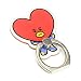 Produktbild Loheag Clinor BTS Handyhalter Ring, Handy Fingerhalter mit 360° Drehfunktion Universal Aufkleber Ring Standplatz Rotating Metall Handy Halter & Ständer Smartphone Griff Ring Halter Halterung (TATA)