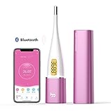 Thermomètre Basal pour Ovulation, Thermomètre BBT Intelligent avec Écran pour la Planification Familiale, Moniteur de Fertilité et Suivi du Cycle avec App(iOS / Android) par Femometer Vinca II