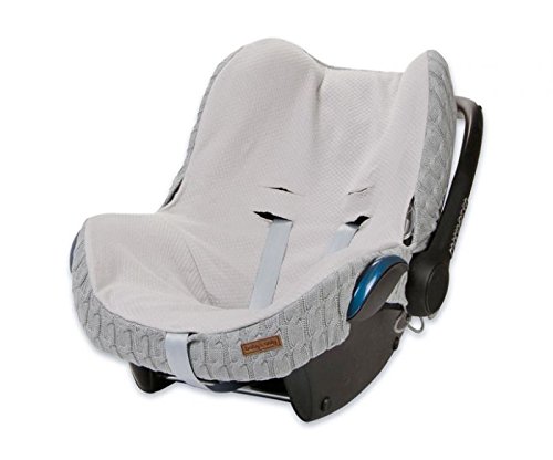 Baby's Only 465522 Bezug für Babyschale 0+ Zopf Grau