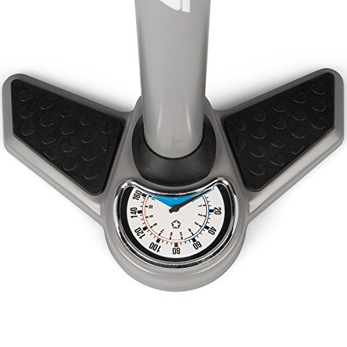 Gregster Fahrrad Luftpumpe, Standluftpumpe mit Manometer und Universal Doppelpumpenkopf, inkl. Adapter Set - 3