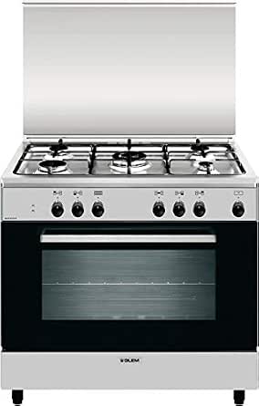 Glem Gas AN965EI Serie Alpha - Cucina a gas con forno elettrico, N° 5  Fuochi, 90x60 cm : Amazon.it: Grandi elettrodomestici